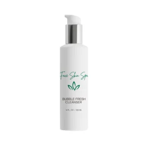 White bottle of face skin spa matcha cleanse on a white background