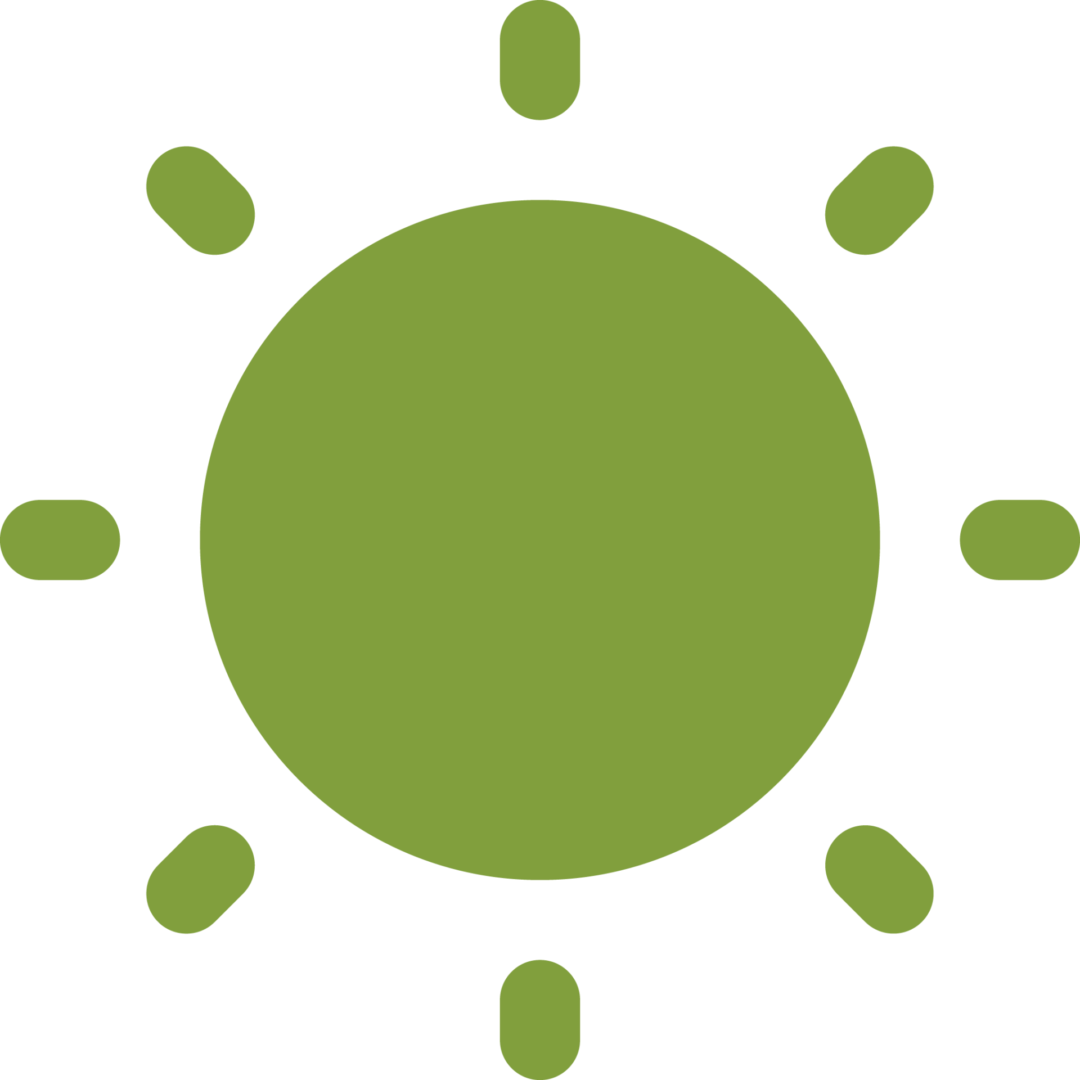 Abstract green light symbol